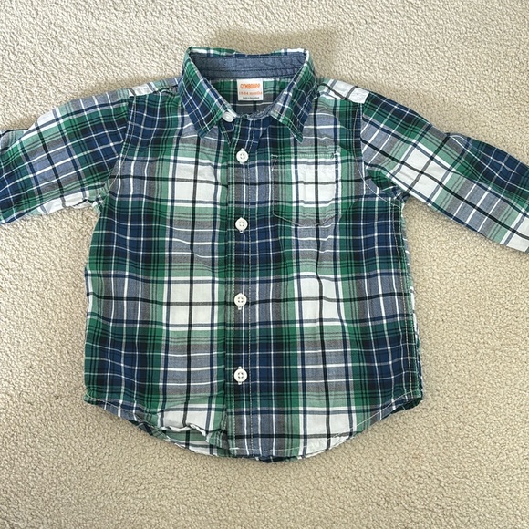 Gymboree toddler boy, 18 to 24 months plaid, long sleeve button-down - Picture 1 of 5